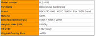 BL210 RS BL210 2RSNR Deep Groove Ball Bearing / NSK Ball Bearings With Gap