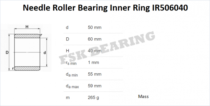 หนา IR506040 IR556025 IR556035 วงแหวนด้านในสำหรับแบริ่งลูกกลิ้งเข็ม Gcr15 ปลอกบุชเหล็กโครเมี่ยม 0